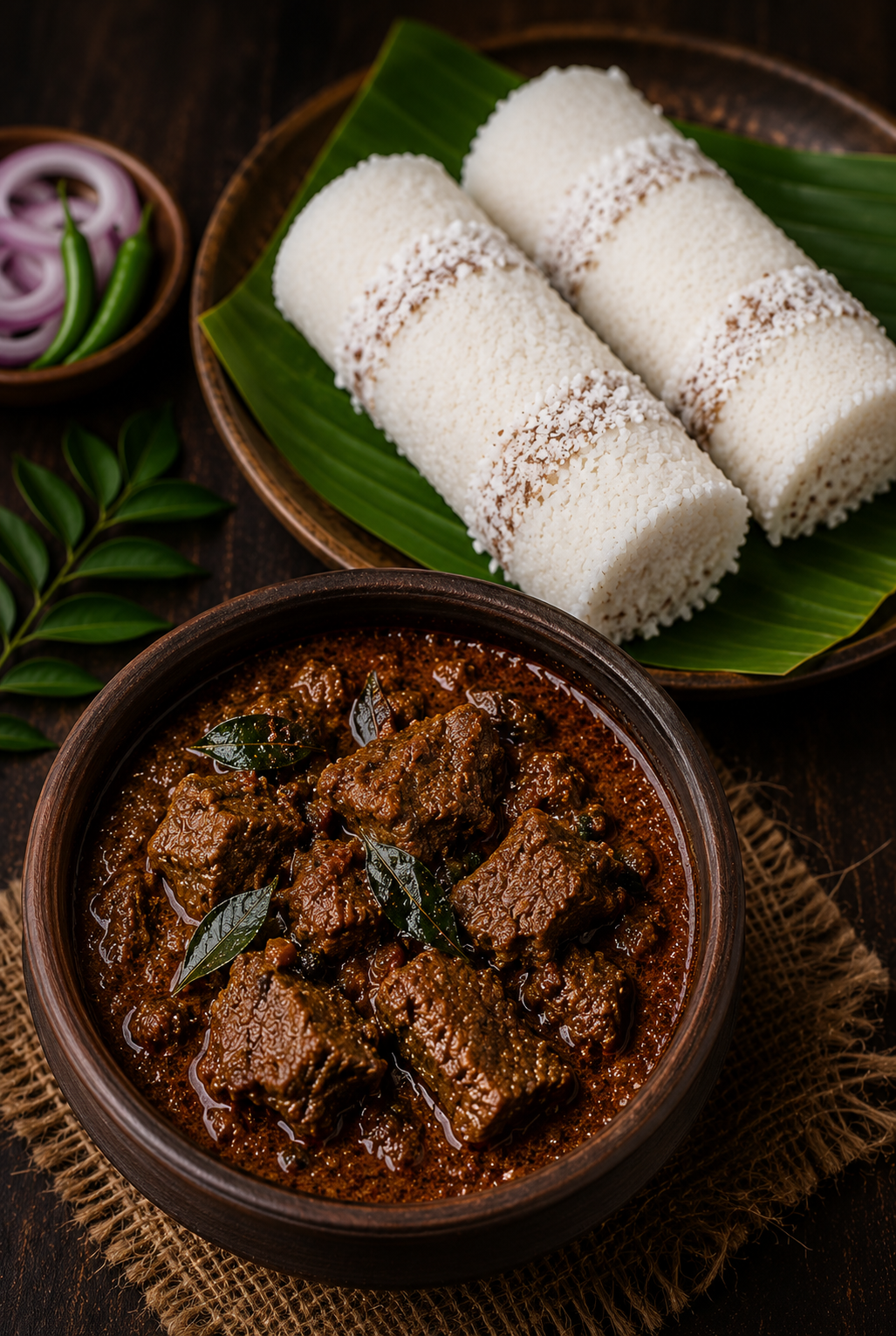 Beef and Puttu
